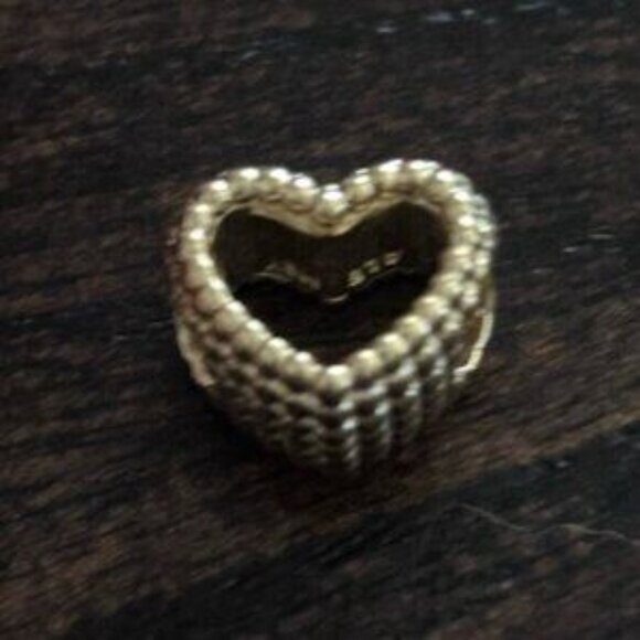 Authentic Beaded Open Heart Pandora Charm - Picture 3 of 5